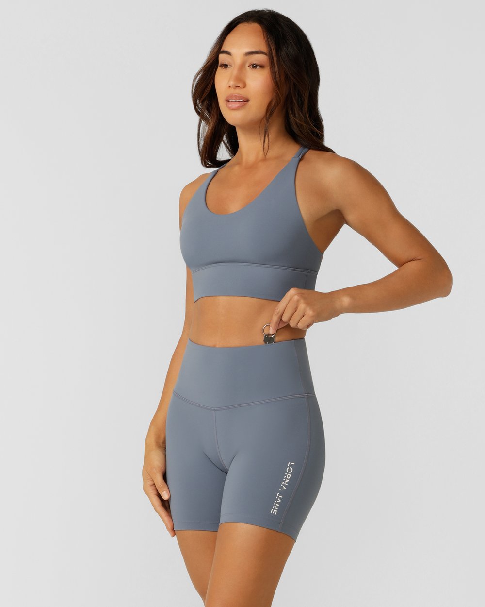 Lotus Longline Sports Bra - Powder Grey slider