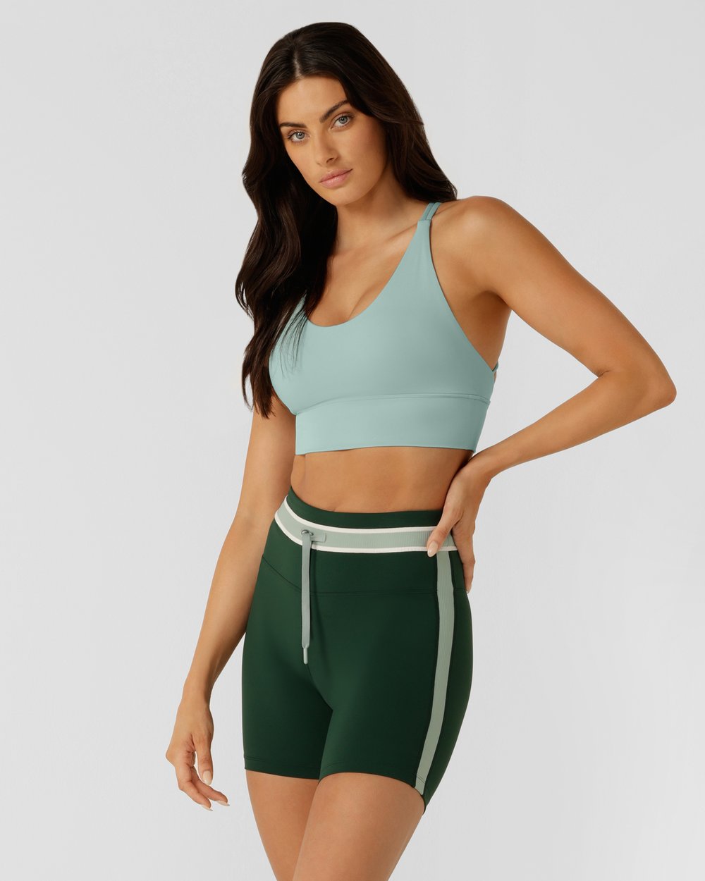 Lotus Longline Sports Bra - Sea Mist slider