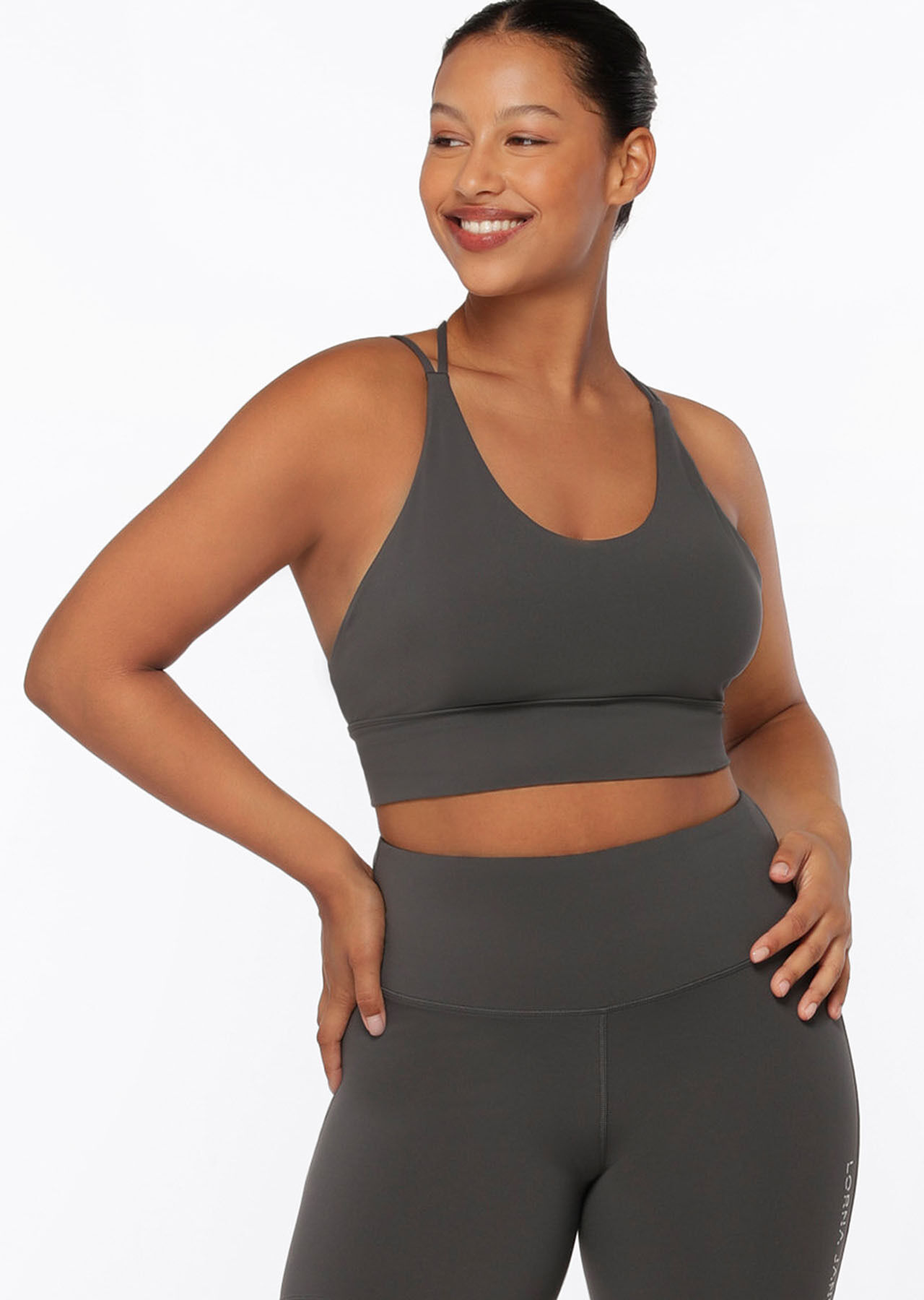 Lotus Longline Sports Bra - Titanium slider