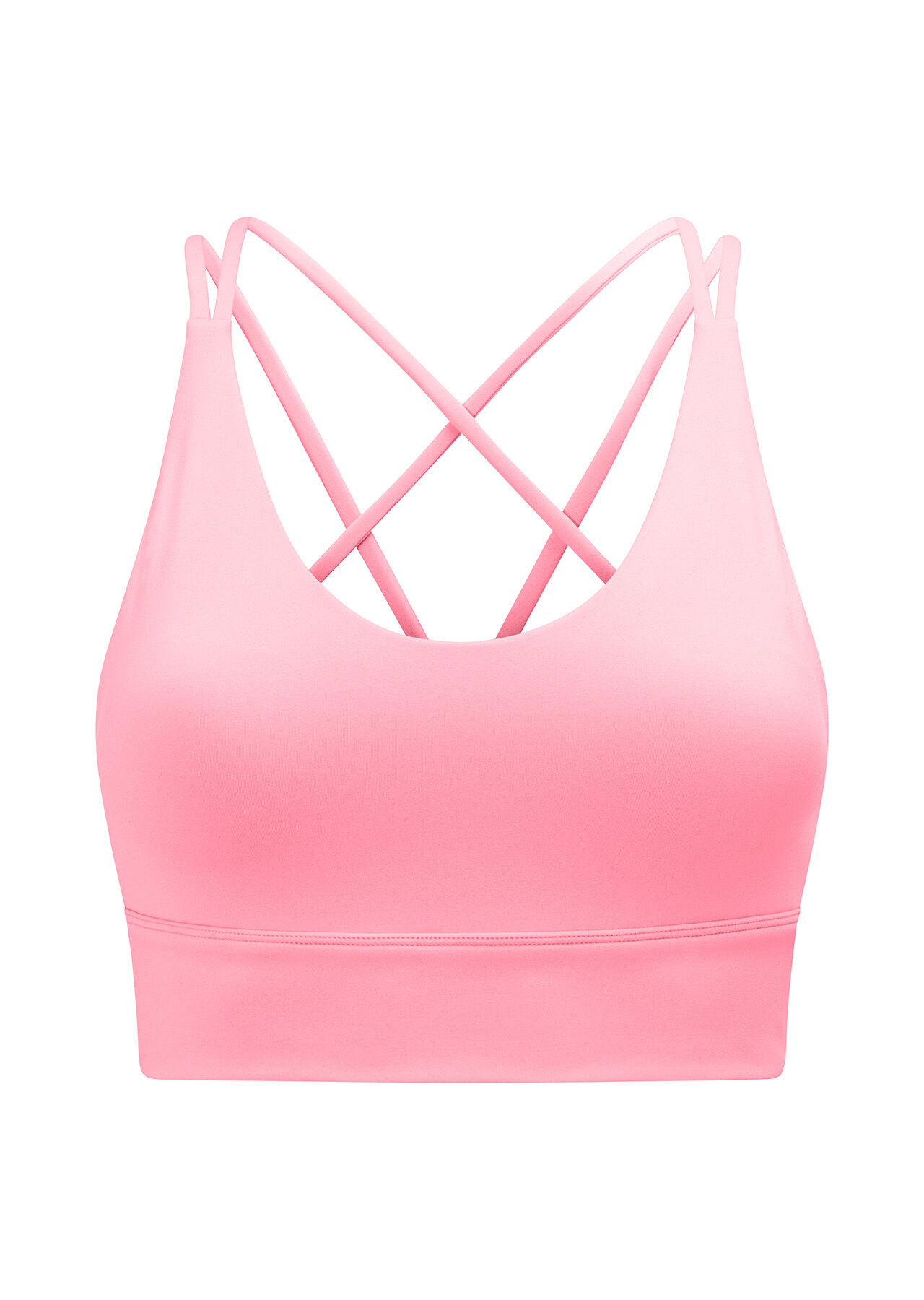 Lotus Longline Sports Bra - Vivid Bubblegum slider