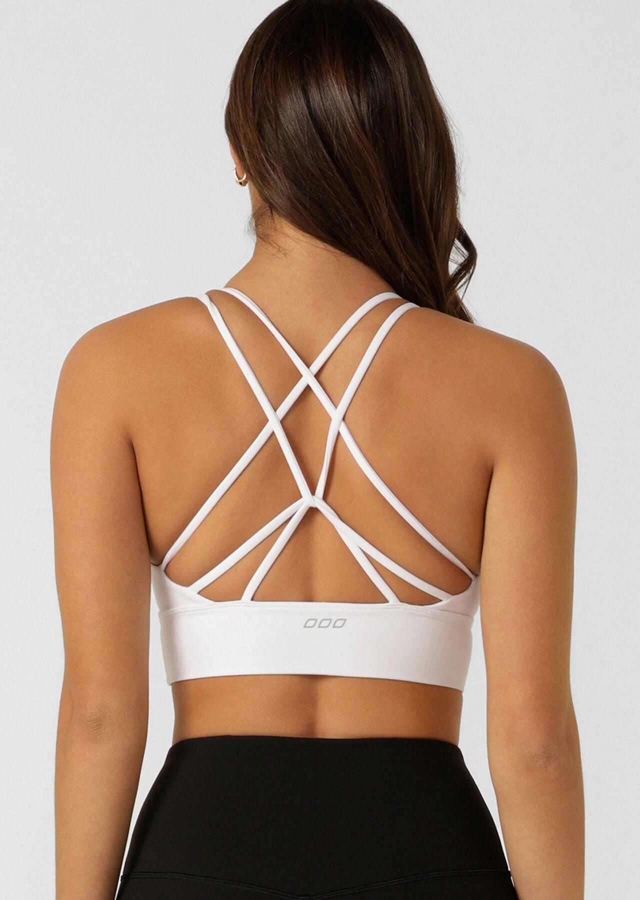 Lotus Longline Sports Bra - White Recycled slider