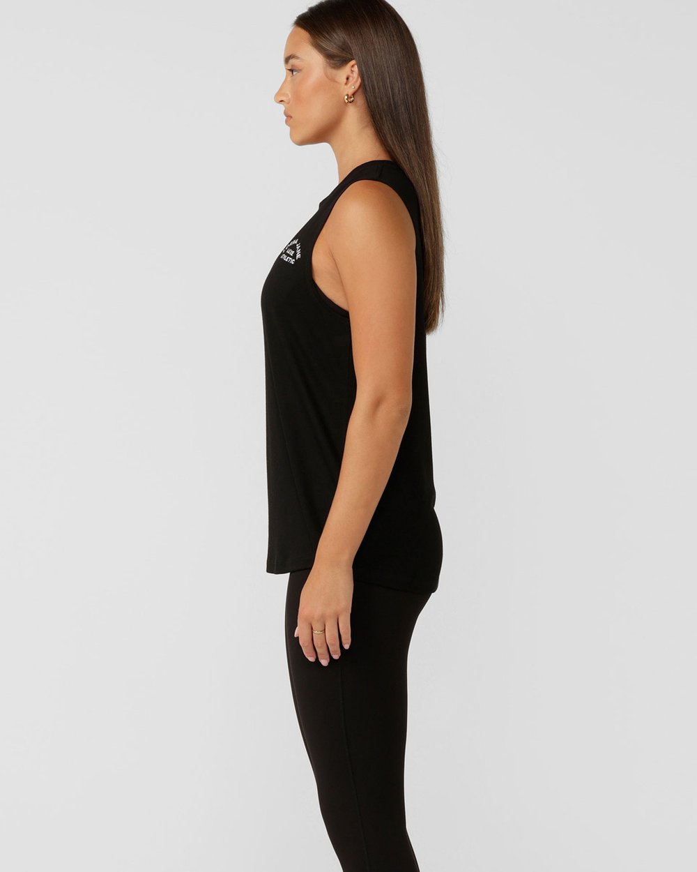 Lotus Muscle Tank - Black slider