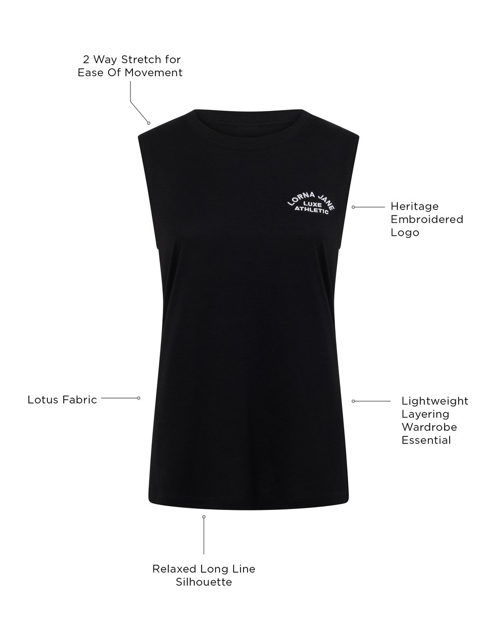 Lotus Muscle Tank - White slider