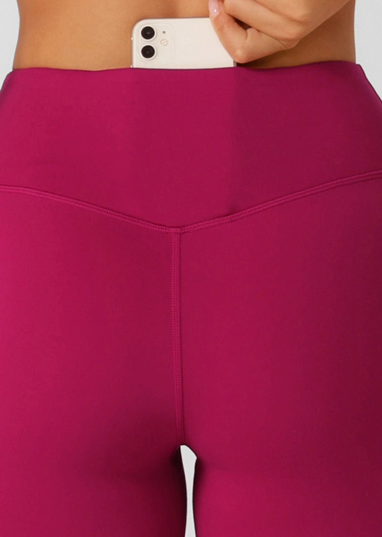 Lotus No Chafe Phone Pocket Ankle Biter Leggings - Persian Rose slider