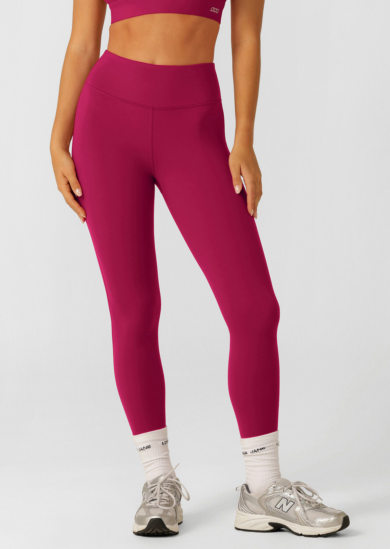 Lotus No Chafe Phone Pocket Ankle Biter Leggings - Persian Rose slider