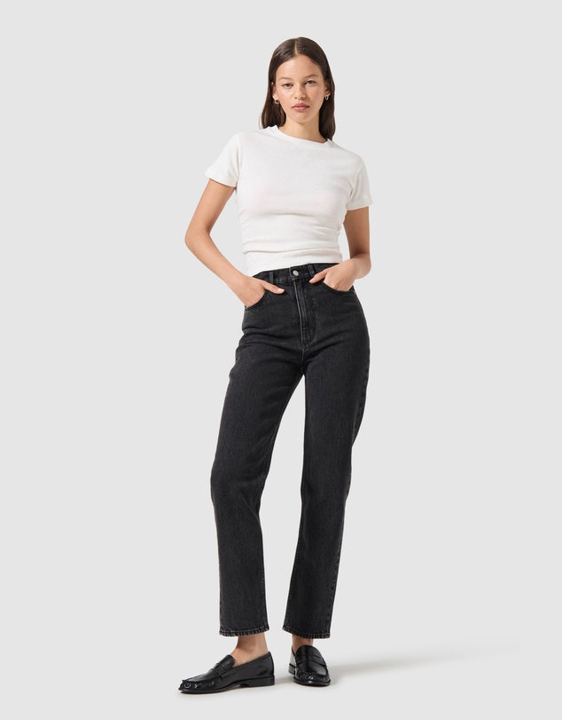 Loulou Straight Jean - Black Sand