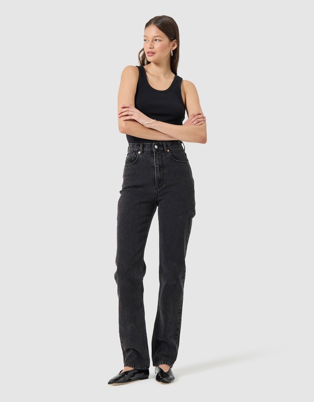 Loulou Straight Long - Black Sand