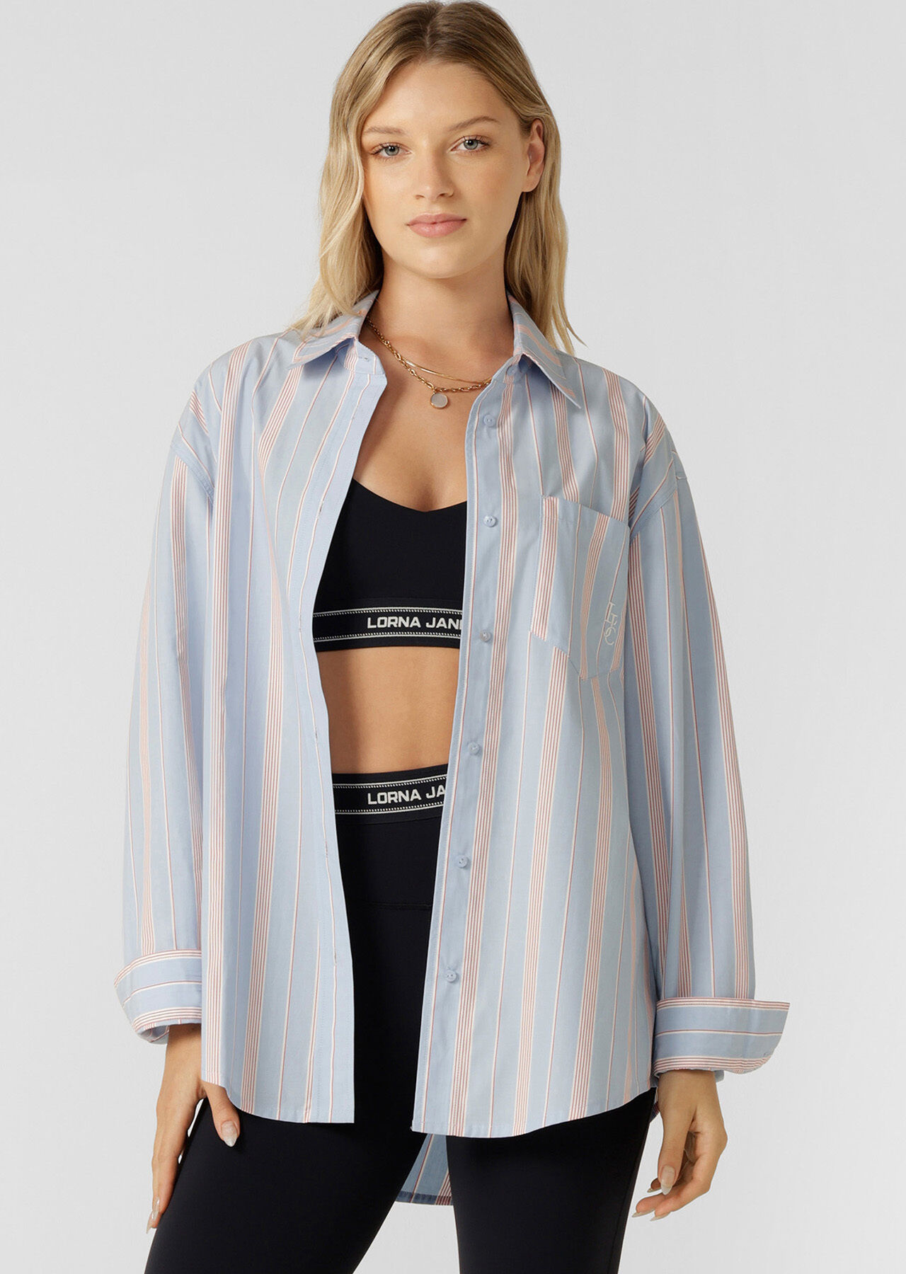 Love Lounge Stripe Shirt - Blue Multi Stripe slider