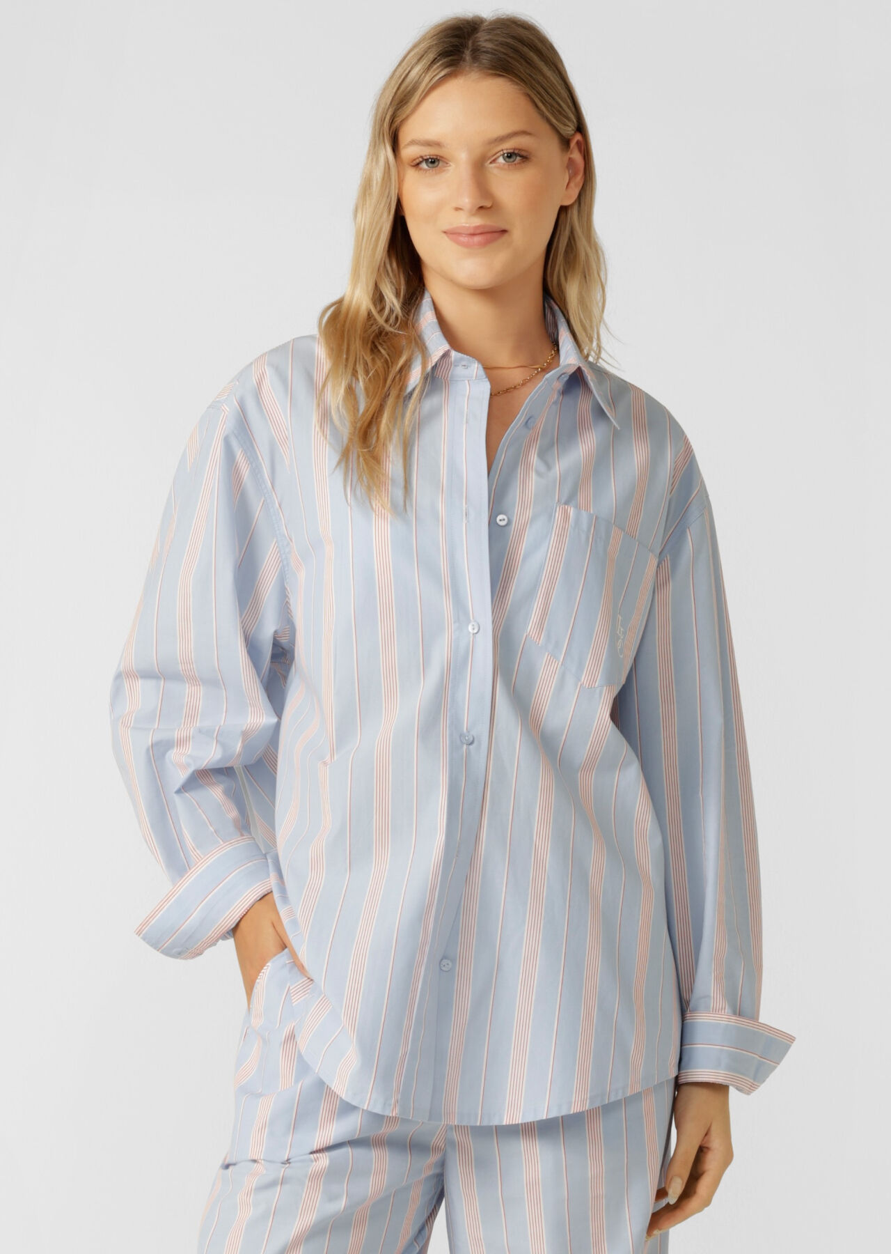 Love Lounge Stripe Shirt - Blue Multi Stripe slider