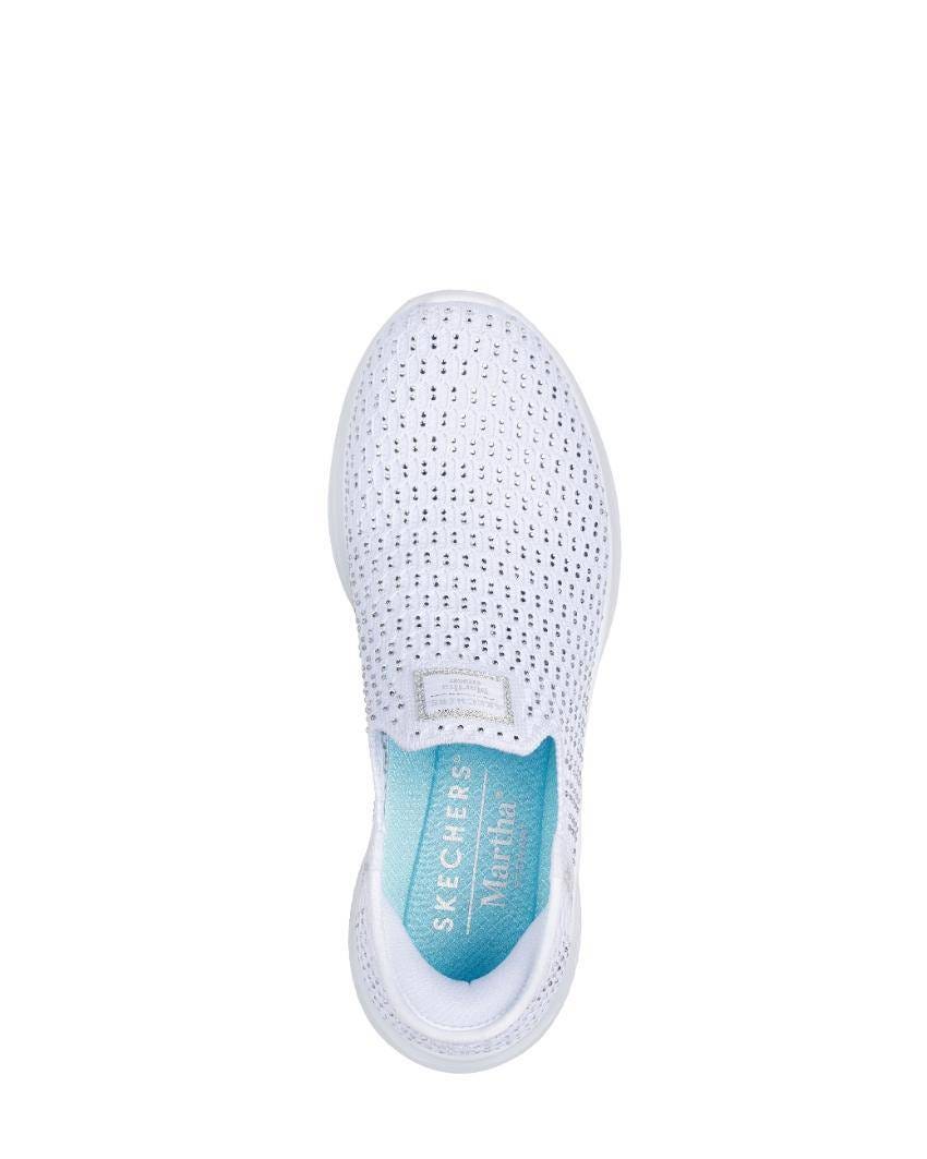 Martha Stewart X Skechers Slip-Ins: Ultra Flex 3.0 - Dazzling - WHITE DURALEATHER/MESH/SILVER slider