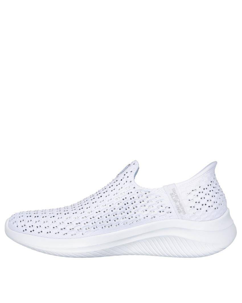 Martha Stewart X Skechers Slip-Ins: Ultra Flex 3.0 - Dazzling - WHITE DURALEATHER/MESH/SILVER slider