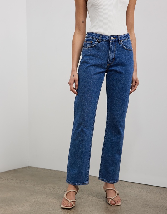 Mica Straight Jeans - Brighton Mid Vintage Indigo