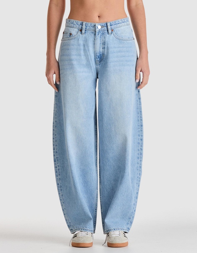 Mid Barrel Jeans - Brightside Fade