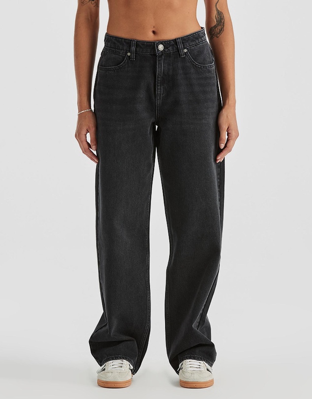 Mid Bella Baggy Jeans - Sondered Black