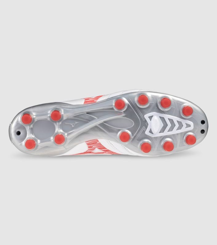 Mizuno Morelia Neo 4 Pro (Fg) Mens Football Boots - WHITE RADIANT RED HOT CORAL slider