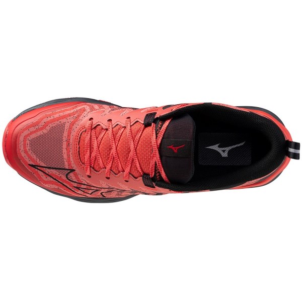 Mizuno Wave Daichi 8 - Mens Trail Running Shoes - Cayenne/Black/High Risk Red slider