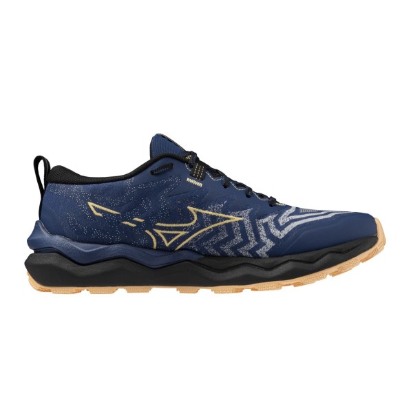 Mizuno Wave Daichi 8 - Womens Trail Running Shoes - Estate Blue/Apricot Ice/Black slider