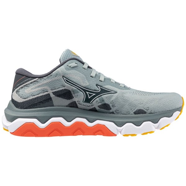 Mizuno Wave Horizon 7 - Womens Running Shoes - Grey Mist/White/Hot Coral slider