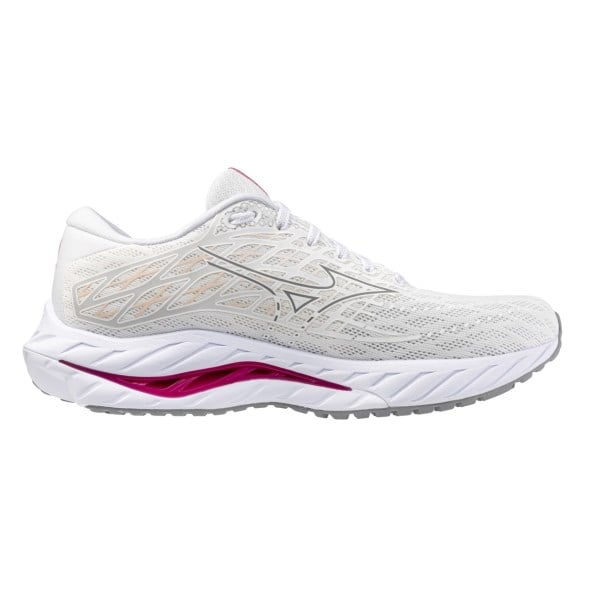 Mizuno Wave Inspire 20 Project Zero - Womens Running Shoes - White/Fuchsia/Cloud Pink slider