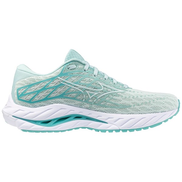 Mizuno Wave Inspire 20 - Womens Running Shoes - Eggshell/White/Blue Turquoise slider