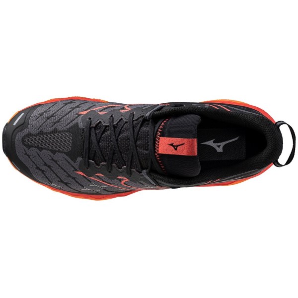 Mizuno Wave Mujin 10 - Mens Trail Running Shoes - Black/Cayenne/Nasturtium slider