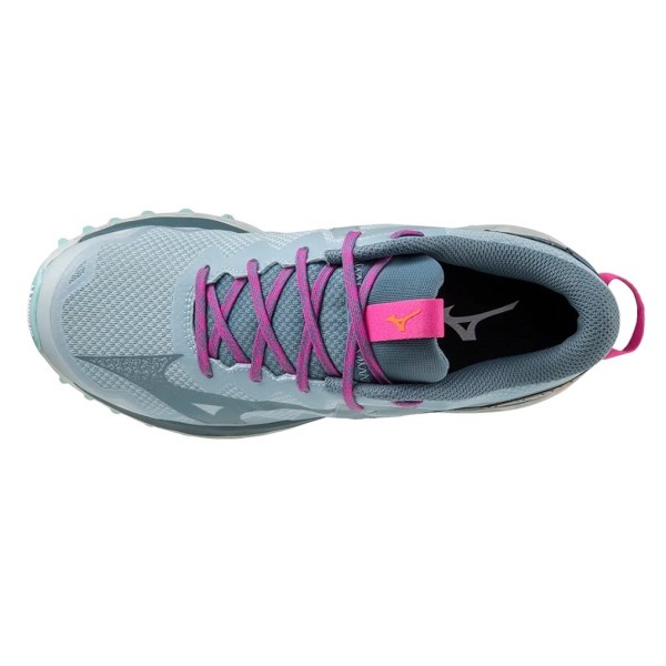 Mizuno Wave Mujin 9 - Womens Trail Running Shoes - Forget-Me-Not/Nimbus Cloud/Neon Pink slider