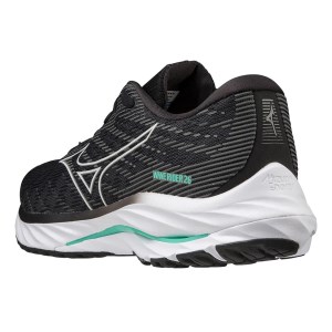 Mizuno Wave Rider 26 - Womens Running Shoes - Black/nimbus Cloud/Biscay Green slider