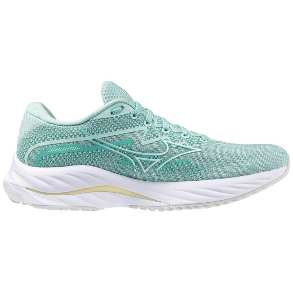 Mizuno Wave Rider 27 - Womens Running Shoes - Eggshell Blue/White/Anise Flower slider