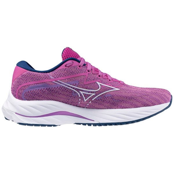 Mizuno Wave Rider 27 - Womens Running Shoes - Rosebud/White/Navy Peony slider