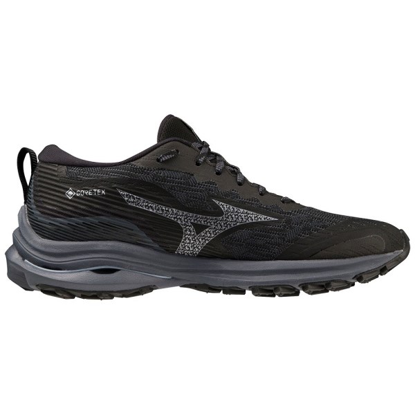 Mizuno Wave Rider GTX - Womens Trail Running Shoes - Black/Ombre Blue/Silverstar slider