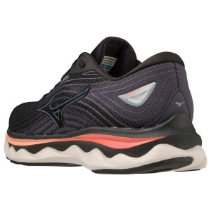 Mizuno Wave Sky 6 - Womens Running Shoes - Black/Hot Coral slider