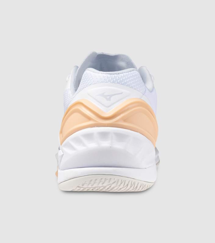 Mizuno Wave Stealth Neo Womens Netball Shoes - WHITE NAVY PEONY PEACH PARFAIT slider