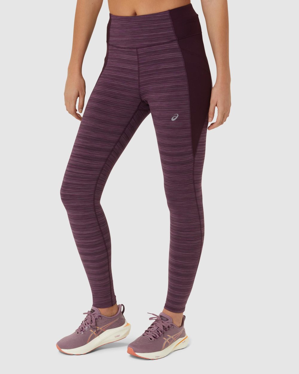 Nagino Run Tights - Dark Aubergine Heather slider