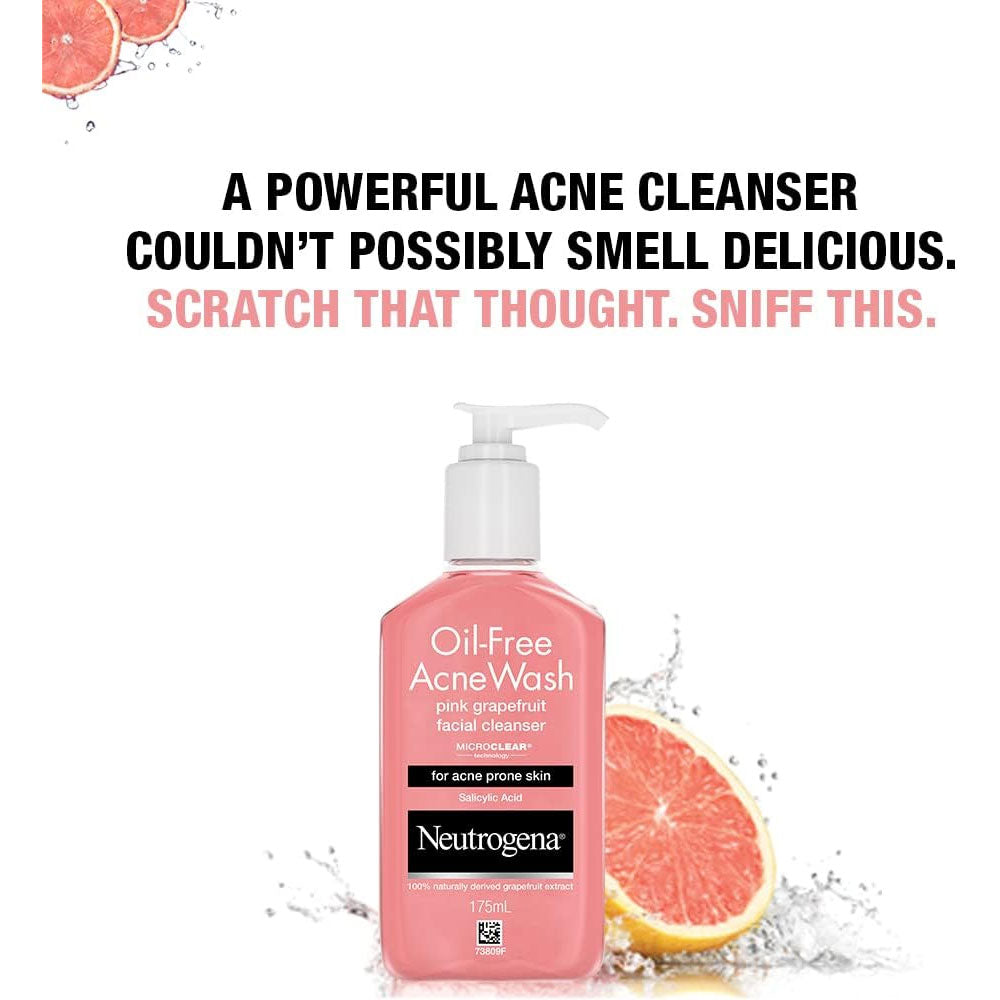 Neutrogena Facial Cleanser Oil Free Acne Wash Pink Grapefruit 175ml slider