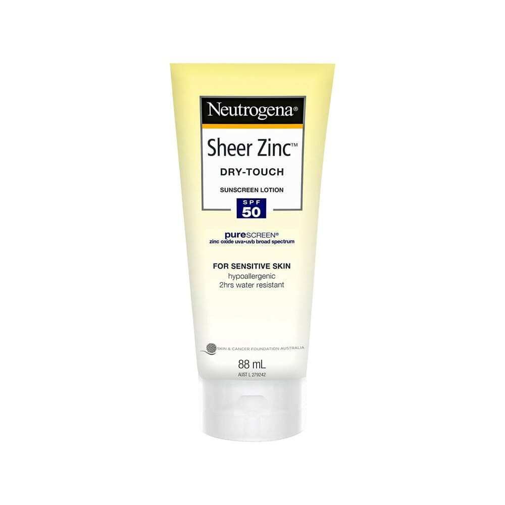 Neutrogena Sheer Zinc Dry Touch Sunscreen Lotion SPF50 88ml - Clearance