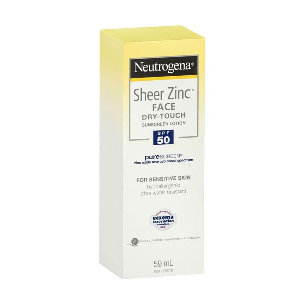 Neutrogena Sheer Zinc Face Dry Touch Sunscreen Lotion Spf50 59ml slider