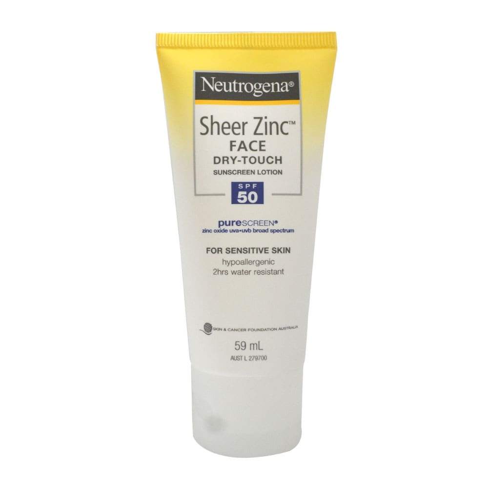 Neutrogena Sheer Zinc Face Dry Touch Sunscreen Lotion Spf50 59ml