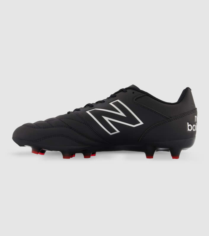 New Balance 442 V2 Team (Fg) (2e Wide) Mens Football Boots - BLACK WHITE RED slider