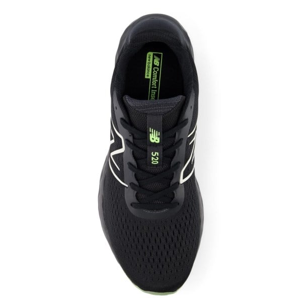 New Balance 520v8 - Mens Running Shoes - Black/Bleached Lime Glo/Phantom slider