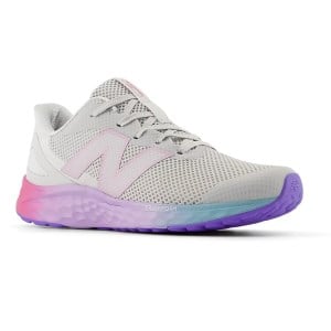 New Balance Fresh Foam Arishi v4 Lace - Kids Running Shoes - Grey Matter/Pink/Lilac Glo slider