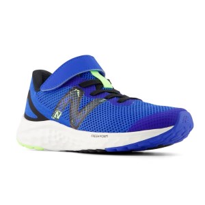 New Balance Fresh Foam Arishi v4 Velcro- Kids Running Shoes - Blue Oasis/Black/Bleached Lime Glo slider