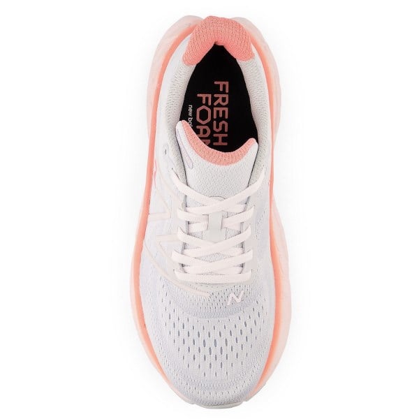 New Balance Fresh Foam More v4 - Womens Running Shoes - Quartz Grey/Washed Pink/Grapefruit slider