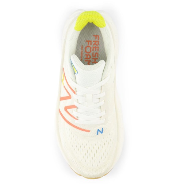 New Balance Fresh Foam More v4 - Womens Running Shoes - Sea Salt/Gulf Red/Lemon Zest slider