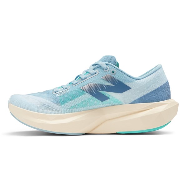 New Balance FuelCell Rebel v4 - Womens Running Shoes - Quarry Lime/Chrome Blue/Heron Blue/Silver Metallic slider