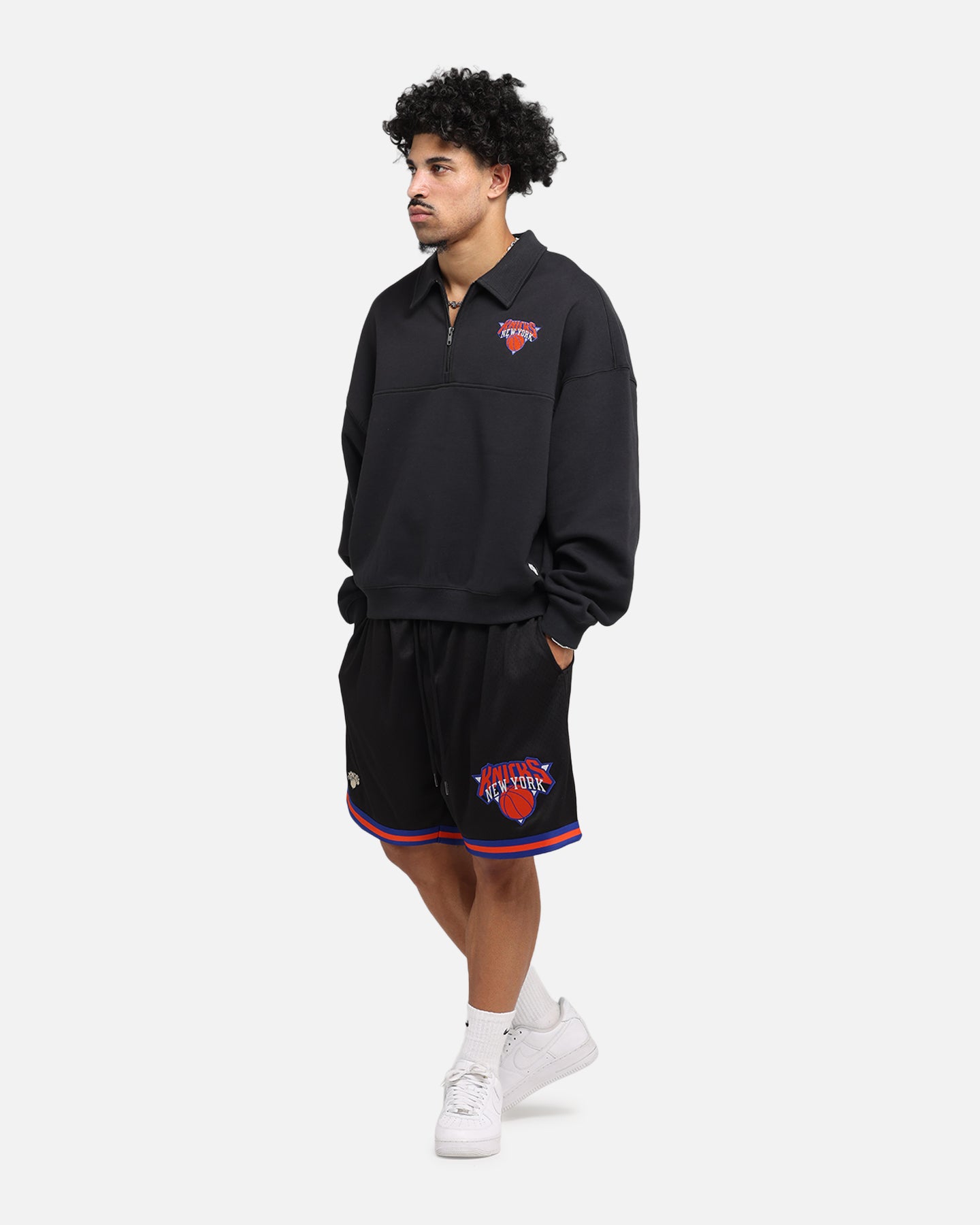 New York Knicks Boxy Quarter Zip Crewneck slider