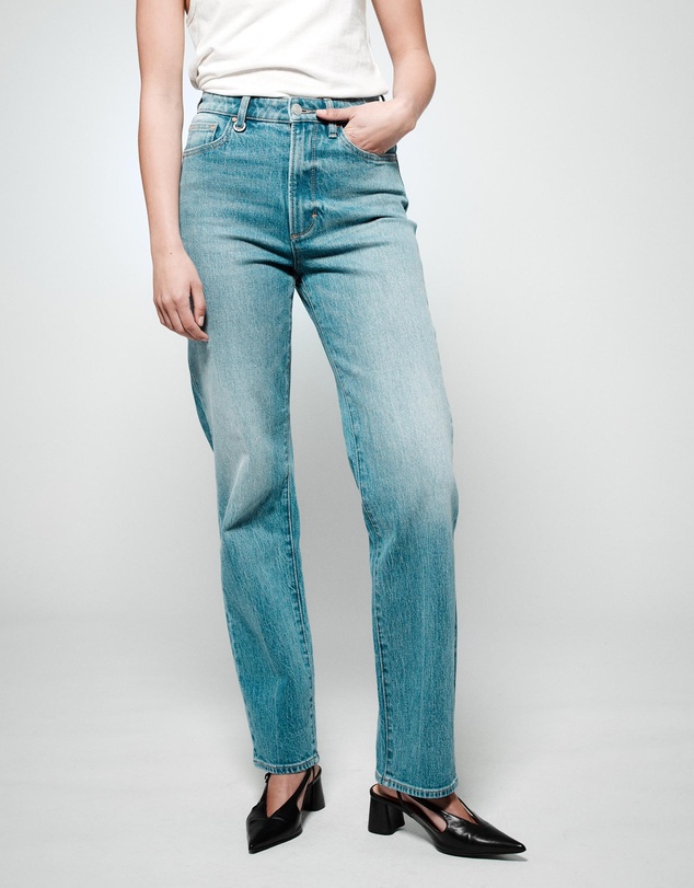 Nico Straight Big Star Jeans - Mid Vintage Indigo