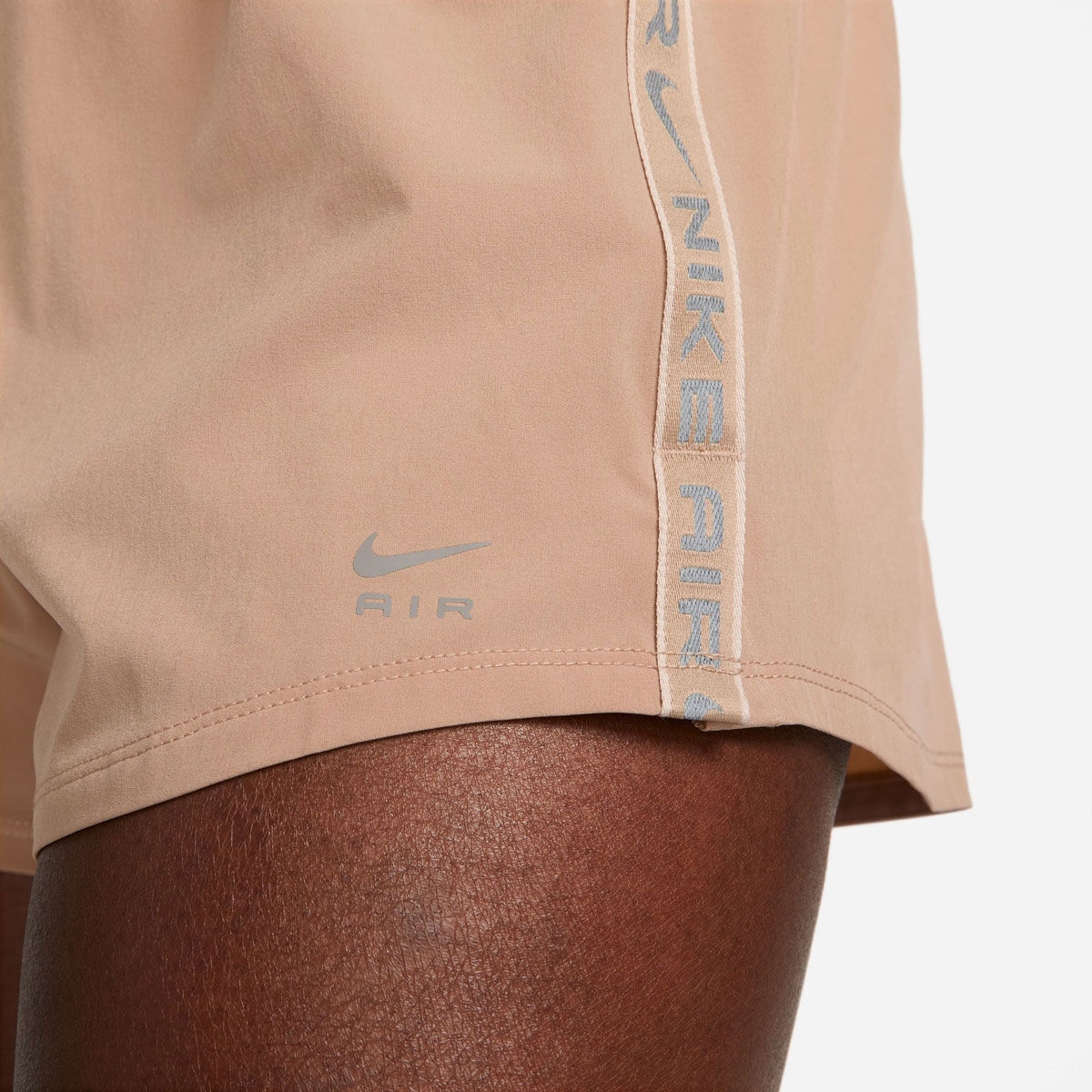 Nike Air Womens Dri-FIT Mid Rise 3 Inch Brief-Lined Shorts - Beige slider