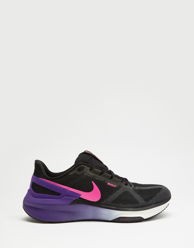 Nike Air Zoom Structure 25 - Men's Running Shoes - Black, Laser Fuchsia & Anthracite