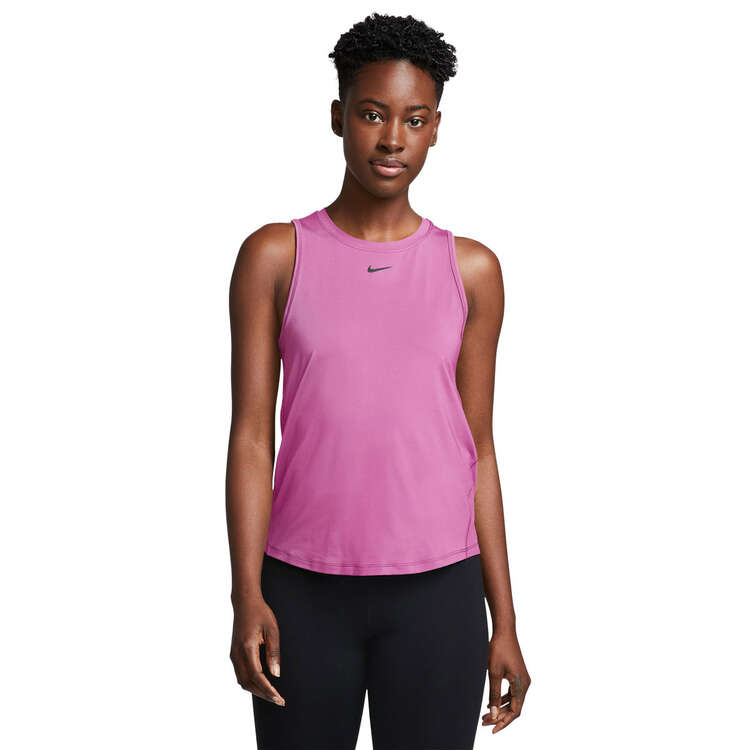 Nike One Womens Classic Dri-FIT Fitness Tank - White/Black slider