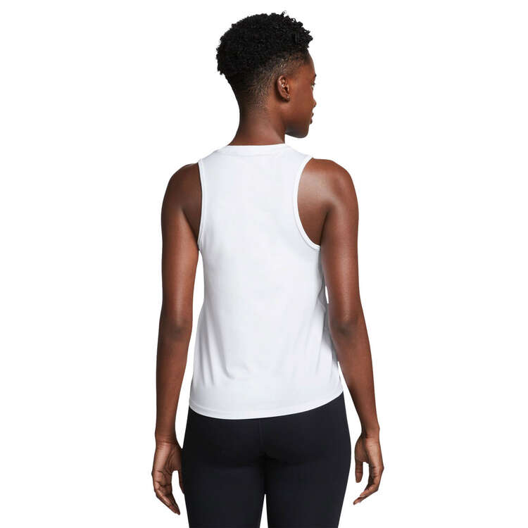 Nike One Womens Classic Dri-FIT Fitness Tank - White/Black slider